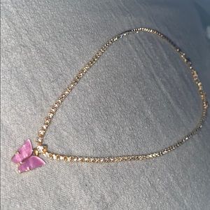 Butterfly diamond necklace